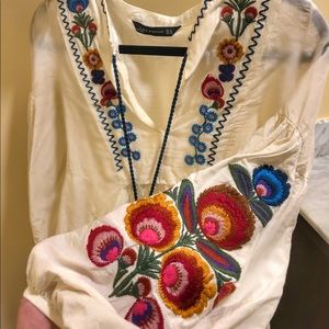 Zara Embroidered Tunic🌺🌺🌺